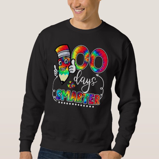 Sudadera 100 días más inteligentes con el tinte 100 días de (Anverso)