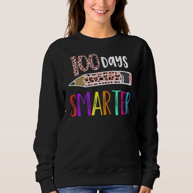 Sudadera 100 Días Más Inteligentes Estudiante Docente 100 D (Anverso)
