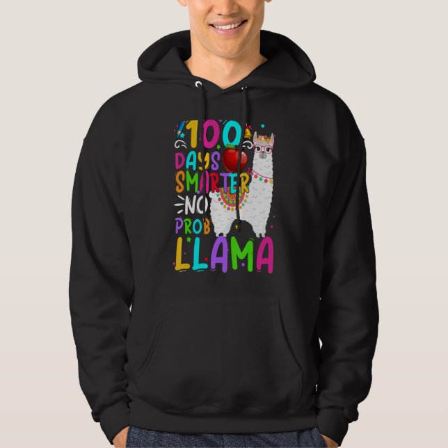 Sudadera 100 días más inteligentes sin problemas con la lla (Anverso)