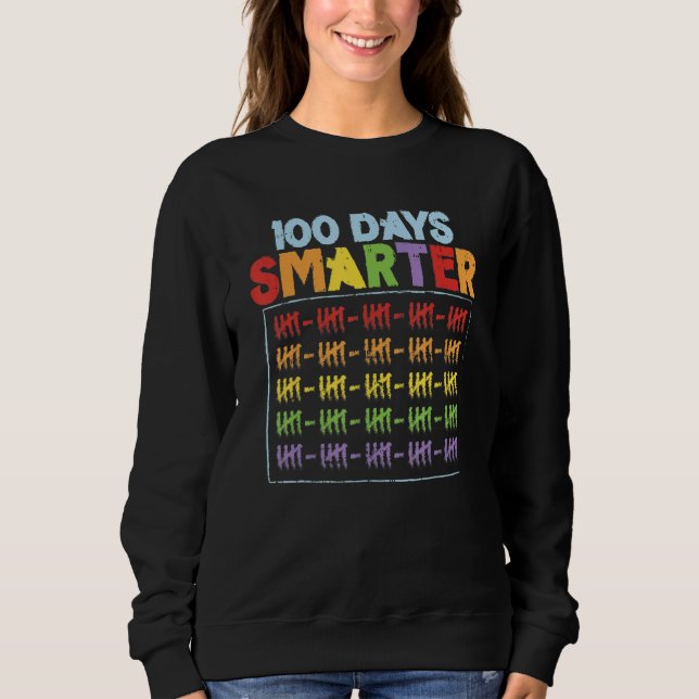 Sudadera 100 días más inteligentes  Tablero de conteo del d (Anverso)