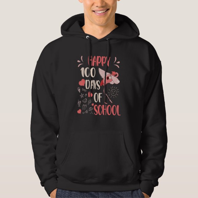 Sudadera 100 Flamazing Days of School Flamingo 100th Day Te (Anverso)