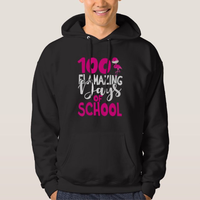 Sudadera 100 Flamazing Days of School Flamingo 100th Day Te (Anverso)