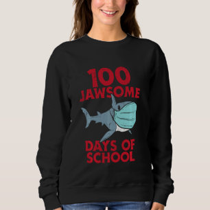Sudadera 100 Jawsome Days School Máscara de tiburón 100 Day