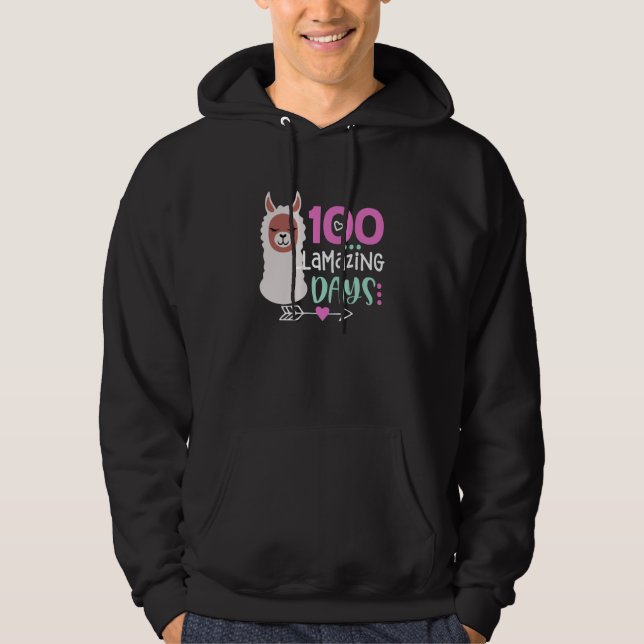 Sudadera 100 Llamazing Days Llama 100th Day of School Teach (Anverso)