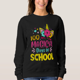 Sudadera 100 Magical Days of School Unicorn  Teacher Studen