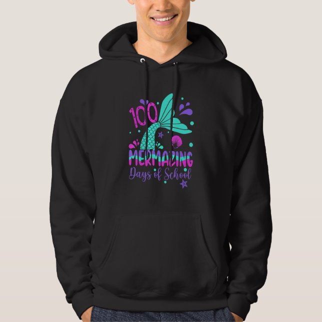 Sudadera 100 Mermazing Days Of School Mermaid 100th Day Gir (Anverso)
