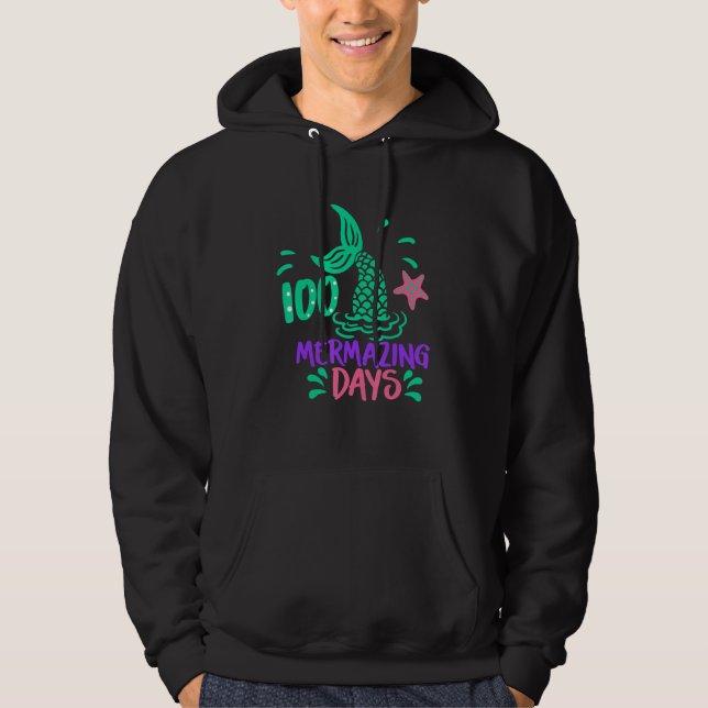 Sudadera 100 Mermazing Days Of School Mermaid Tails Girl Te (Anverso)