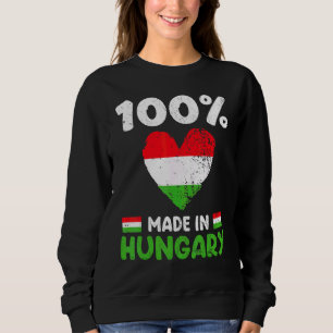Sudadera 100 Por Ciento Hecho En Hungría Chicos Chicas Húng