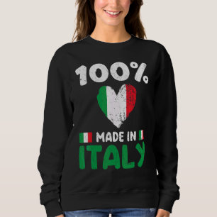Sudadera 100 Por Ciento Hecho En Italia Chicos Chicas Niños
