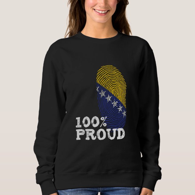 Sudadera 100 Proud Bosnia Herzegovina flag for Proud Bosnia (Anverso)