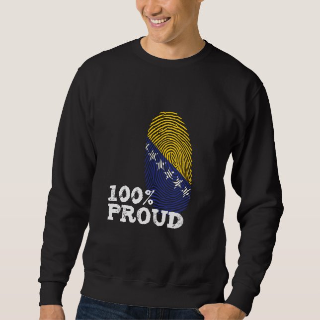 Sudadera 100 Proud Bosnia Herzegovina flag for Proud Bosnia (Anverso)