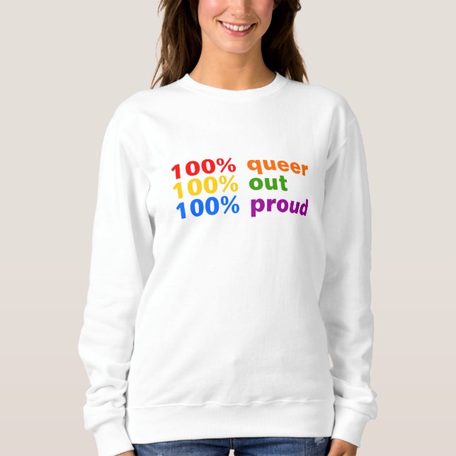 Sudadera 100% queer (Anverso)