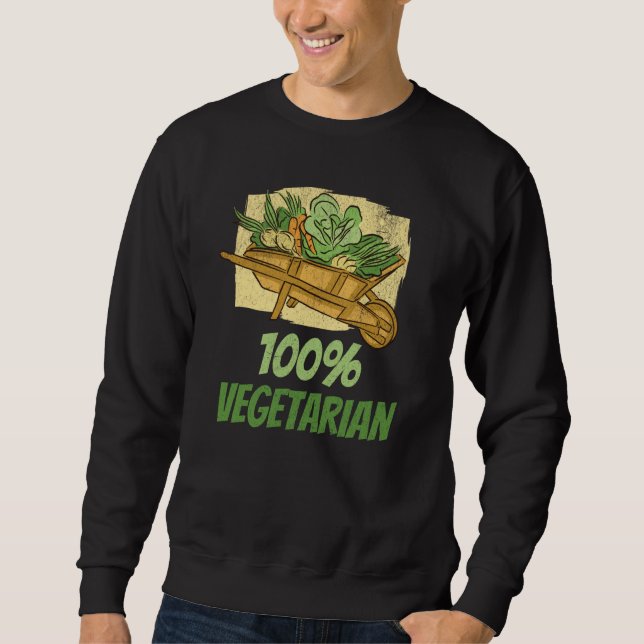 Sudadera 100 Vegetarian Vegetables for Vegan Garden Gardner (Anverso)