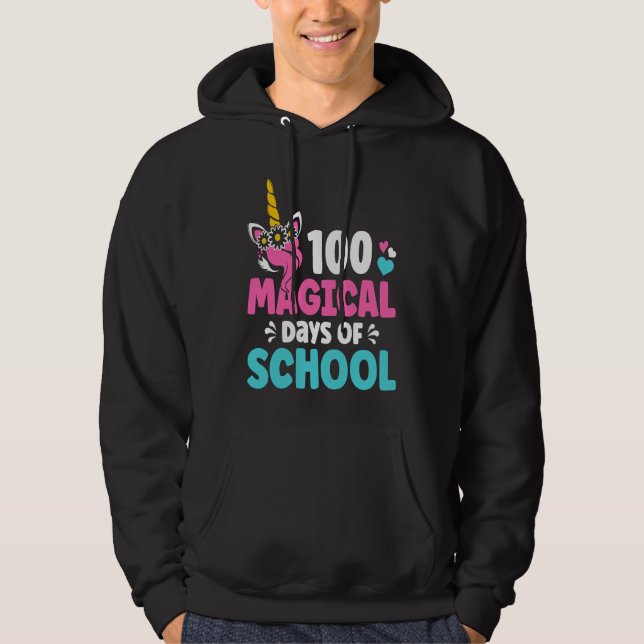 Sudadera 100th Day of Kindergarten For Girls 100 Magical Da (Anverso)