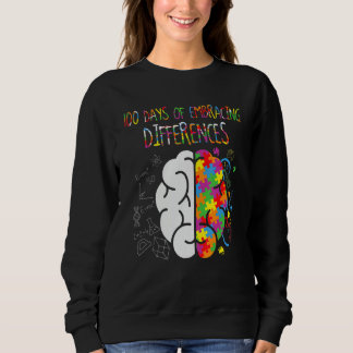 Sudadera 100th Day Of School 100 Days Of Brain Autism Aware