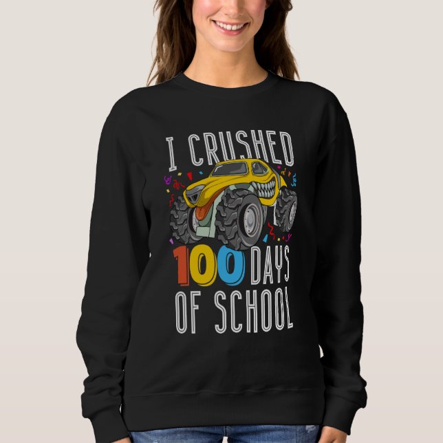 Sudadera 100th Day of School 100 Days of School Monster Tru (Anverso)