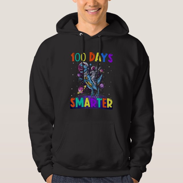 Sudadera 100th Day Of School 100 Days Smarter Books Space A (Anverso)