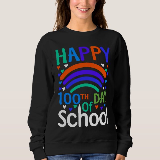 Sudadera 100th Day Of School 100 Days Teacher Students Boys (Anverso)