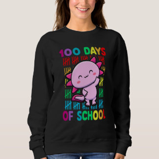 Sudadera 100th Day Of School Animal Axolotl Happy 100th Day