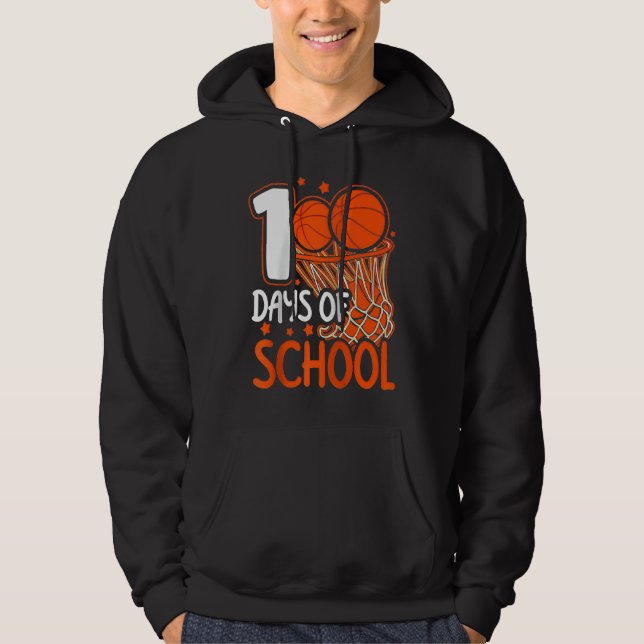 Sudadera 100th Day of School Basketball Kids 100 Days Of Sc (Anverso)