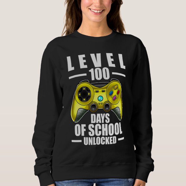 Sudadera 100th Day Of School Boys 100 Days Of School Gaming (Anverso)