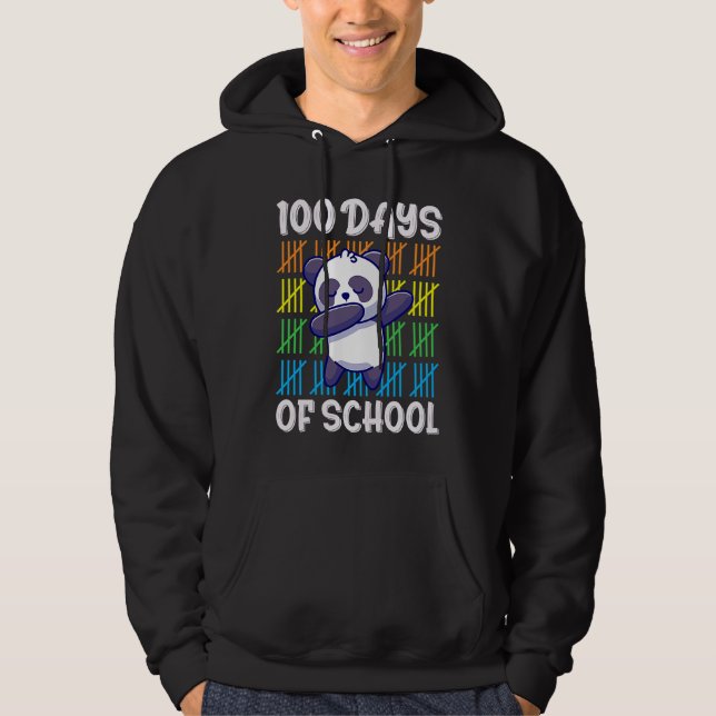 Sudadera 100th Day of School Boys Girls Kids  Dabbing Panda (Anverso)