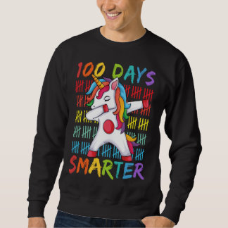 Sudadera 100th Day of School Dabbing Unicorn 100 Days Smart