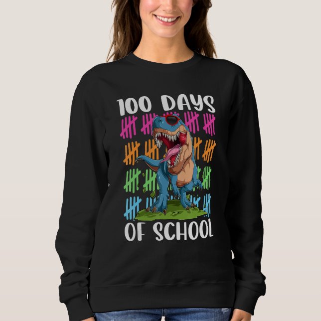 Sudadera 100th Day of School Dino Kids Happy 100 Days Dinos (Anverso)