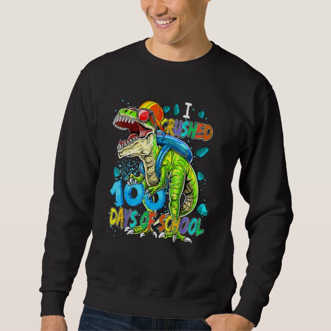 Sudadera 100th Day Of School Dino Kids Happy 100 Days Dinos (Anverso)