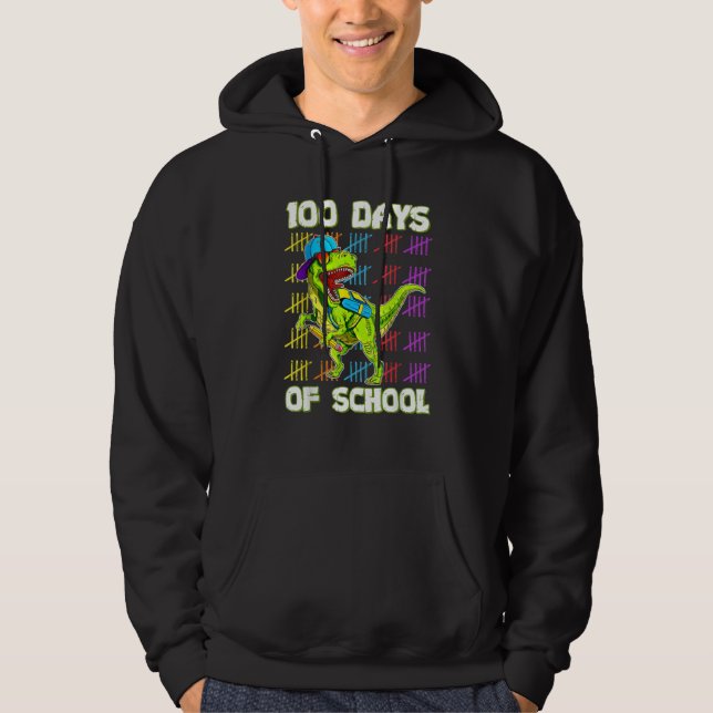 Sudadera 100th Day Of School Dino Kids Happy 100 Days Dinos (Anverso)