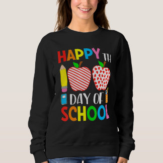 Sudadera 100th Day Of School Hearts Stripes Teacher And Stu