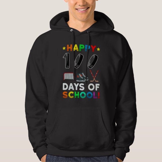 Sudadera 100th Day Of School Hockey 100 Days Of School Spor (Anverso)
