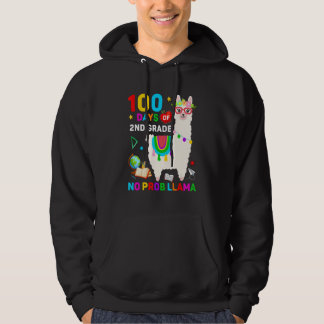 Sudadera 100th Day of School No Prob Llama 100 Days Of 2nd 