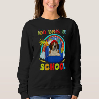 Sudadera 100th Day of School St Bernard Dog Lovers Teacher 