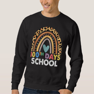 Sudadera 100th Day Of School Teacher 100 Days Smarter Leopa