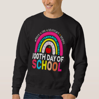 Sudadera 100th Day Of School Teacher 100 Days Smarter Leopa