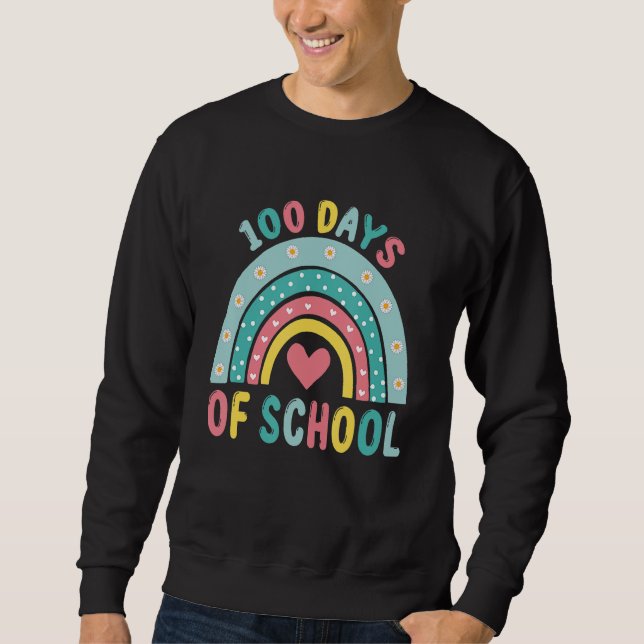 Sudadera 100th Day of School Teacher - 100 Days Smarter Rai (Anverso)