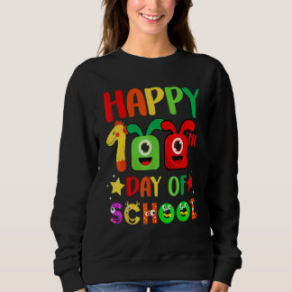 Sudadera 100th Day Of School Teacher 100 Days Smarter Rainb