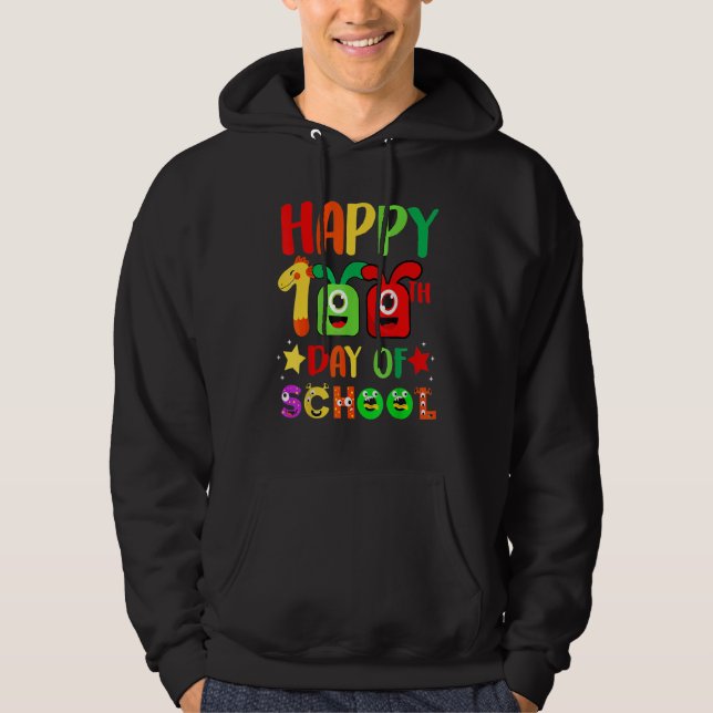 Sudadera 100th Day Of School Teacher 100 Days Smarter Rainb (Anverso)