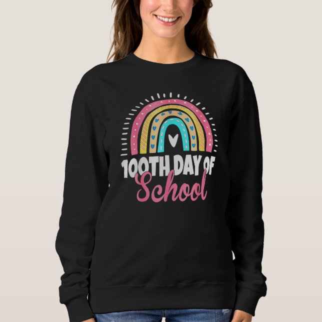 Sudadera 100th Day Of School Teacher Boys Girls 100 Days Bo (Anverso)