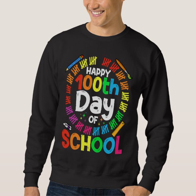 Sudadera 100th Day Of School Teachers Kids Child 100 Days S (Anverso)
