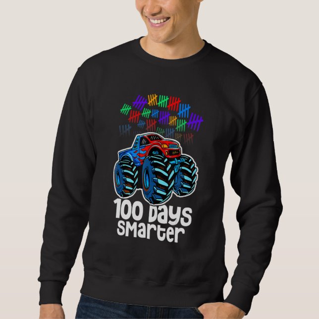 Sudadera 100th Day of School tee Monster Truck 100 days Sma (Anverso)