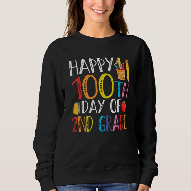 Sudadera 100th Day of Second Grade Teachers Kids 100 Days o (Anverso)