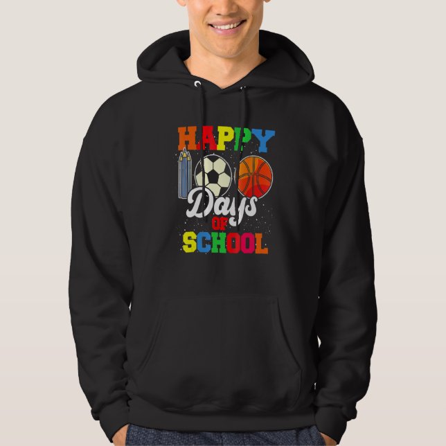 Sudadera 100th Day Student Boys Girls Basketball 100 Days O (Anverso)