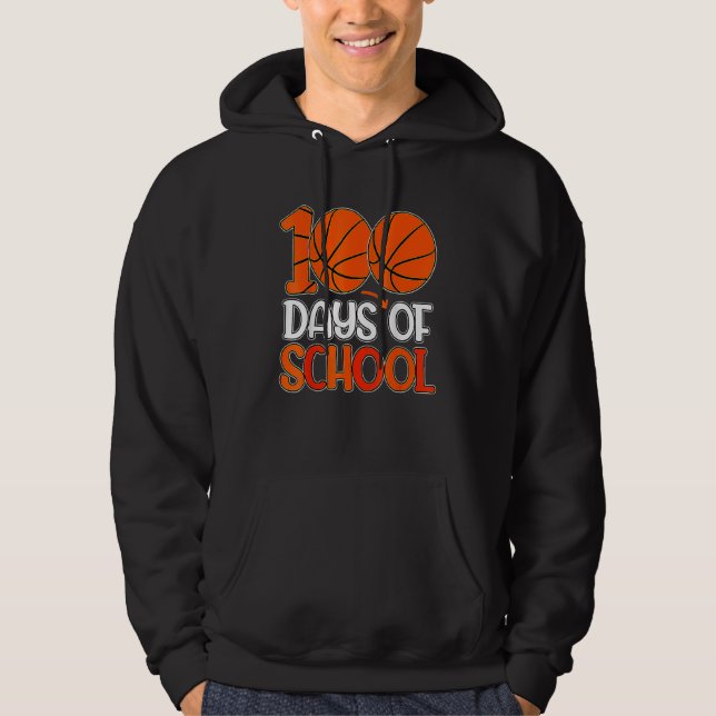 Sudadera 100th Day Student Boys Girls Basketball 100 Days O (Anverso)