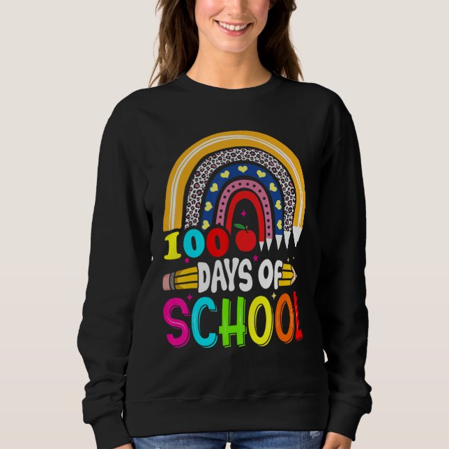 Sudadera 100th Days of School Teacher Kids - 100 Days Smart (Anverso)