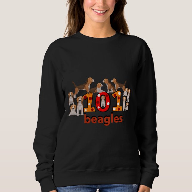 Sudadera 101 Beagles - graciosa camiseta esencial 1 (Anverso)