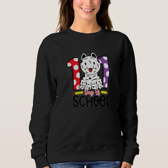 Sudadera 101 Days Of School  Dog 100 Days Of School (Anverso)