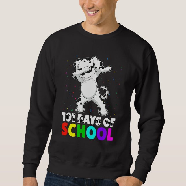 Sudadera 101 Days Smarter Dog Lover School Teachers Student (Anverso)