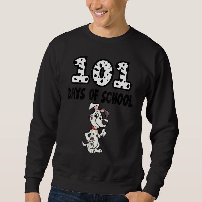 Sudadera 101 días de escuela Dalmacia Perro Lover regalos a (Anverso)